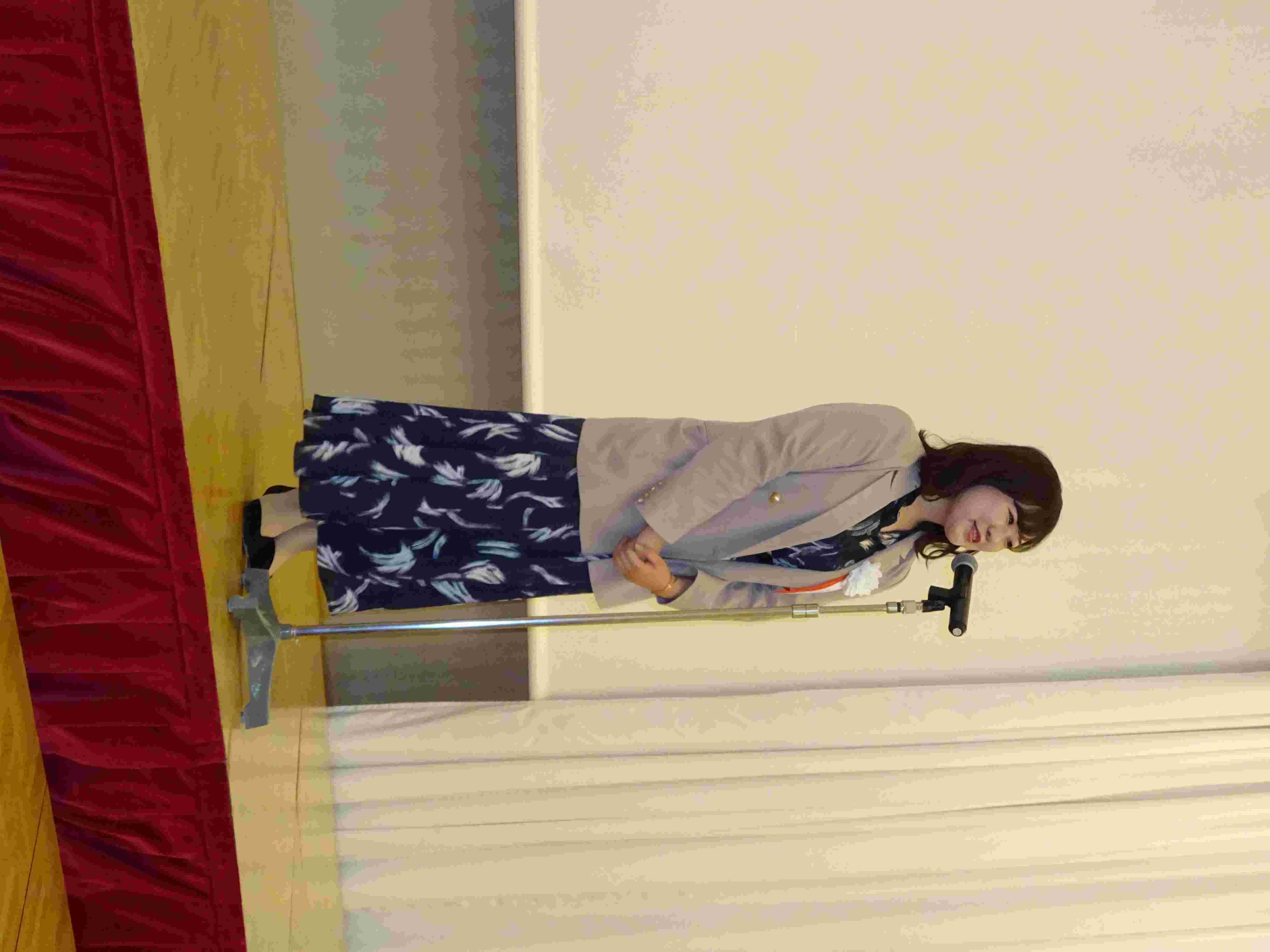 橋本有沙人事部長 来賓祝辞 橋本有沙人事部長 来賓祝辞