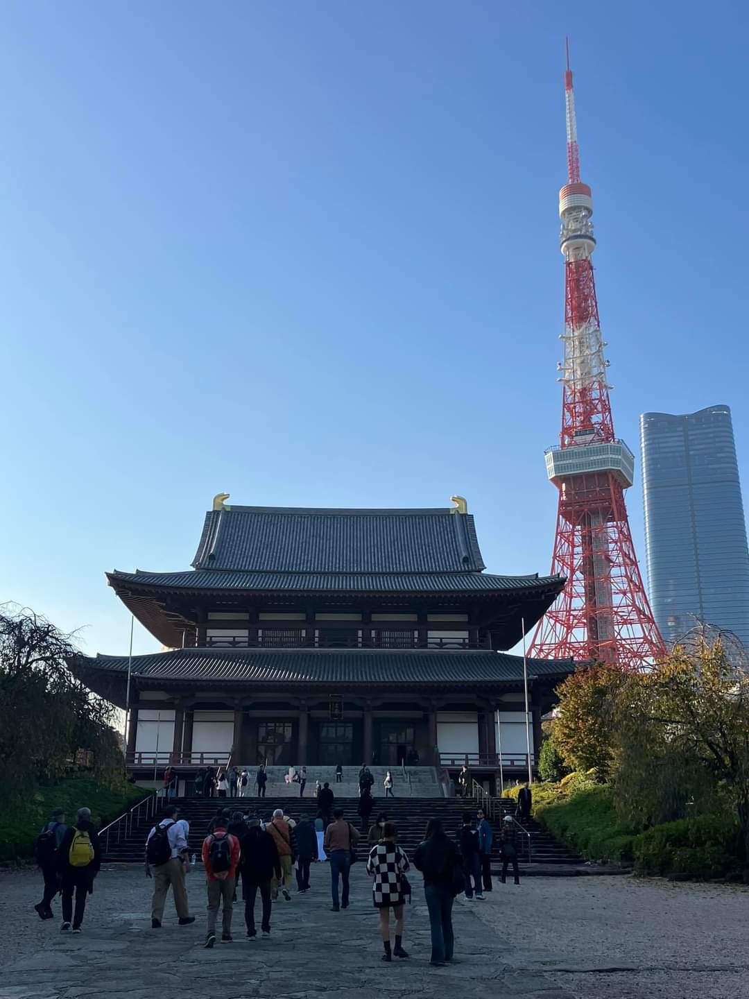 本堂と東京タワー